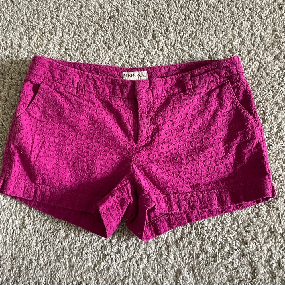 Merona Pink Mini Shorts Vibrant Cotton Blend